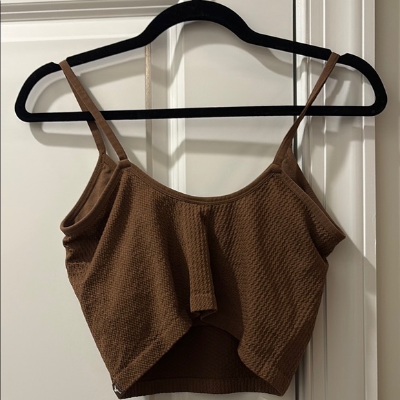 JoyLab Brown Leggings and Crop Top Set - Picture 3 of 5